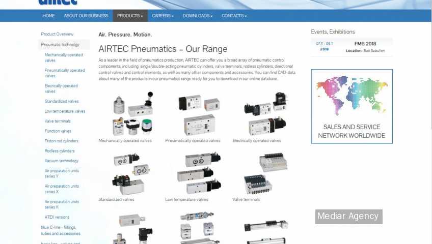 Airtec website global (Mediar Agency)